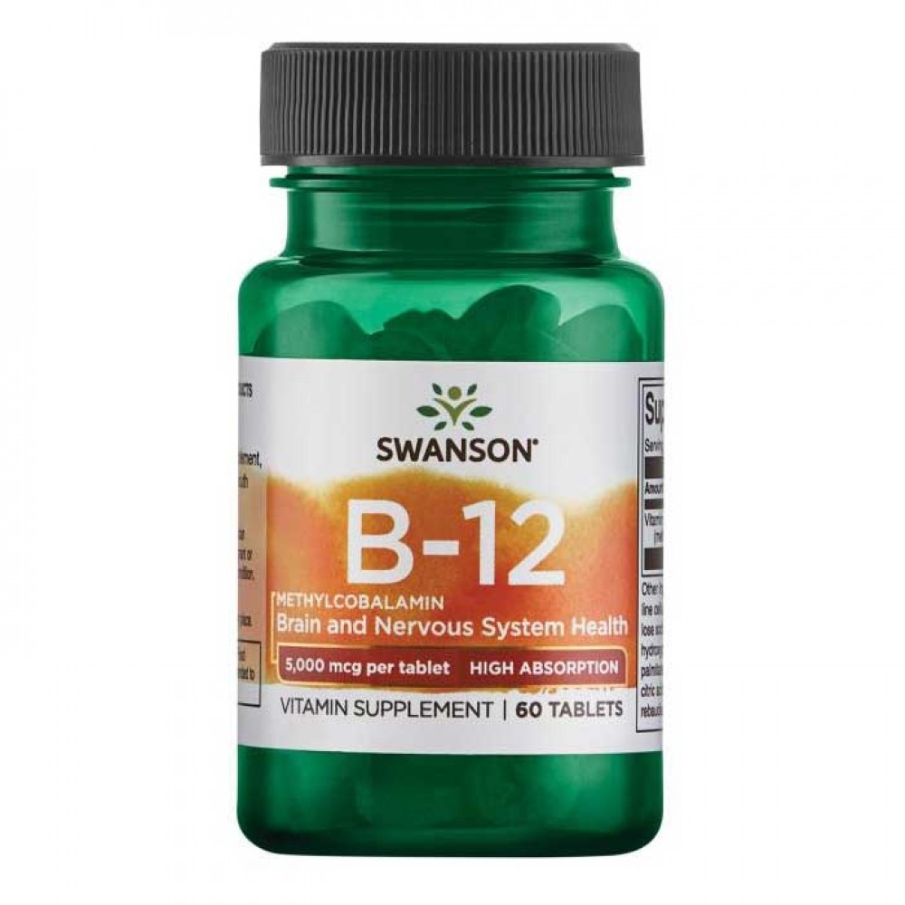 Vitamin B-12 Methylcobalamin 5000mcg  60 caps - Swanson