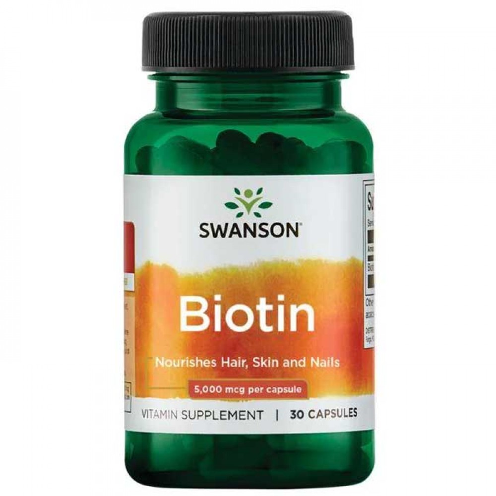 Biotin 5000mcg 30 caps - Swanson