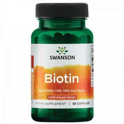 Biotin 5000mcg 30 caps - Swanson Biotin 5000mcg 30 caps - Swanson