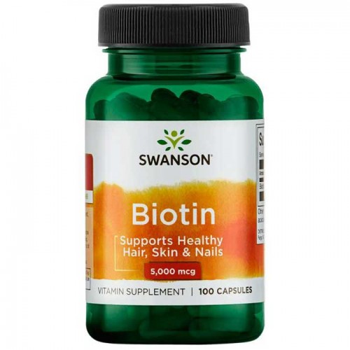 Biotin 5000mcg 100 caps - Swanson Biotin 5000mcg 100 caps - Swanson