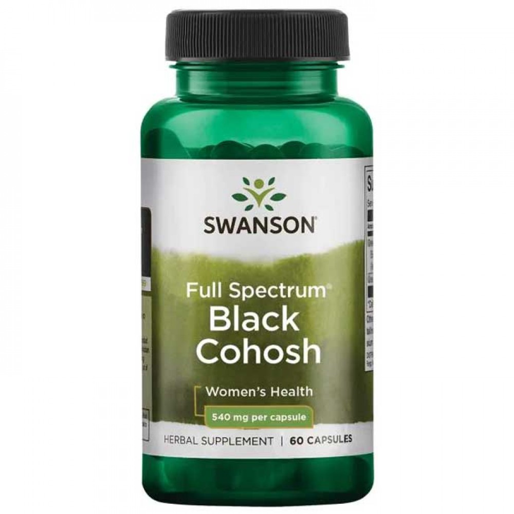 Black Cohosh 540mg 60 caps  - Swanson / εμμηνόπαυση