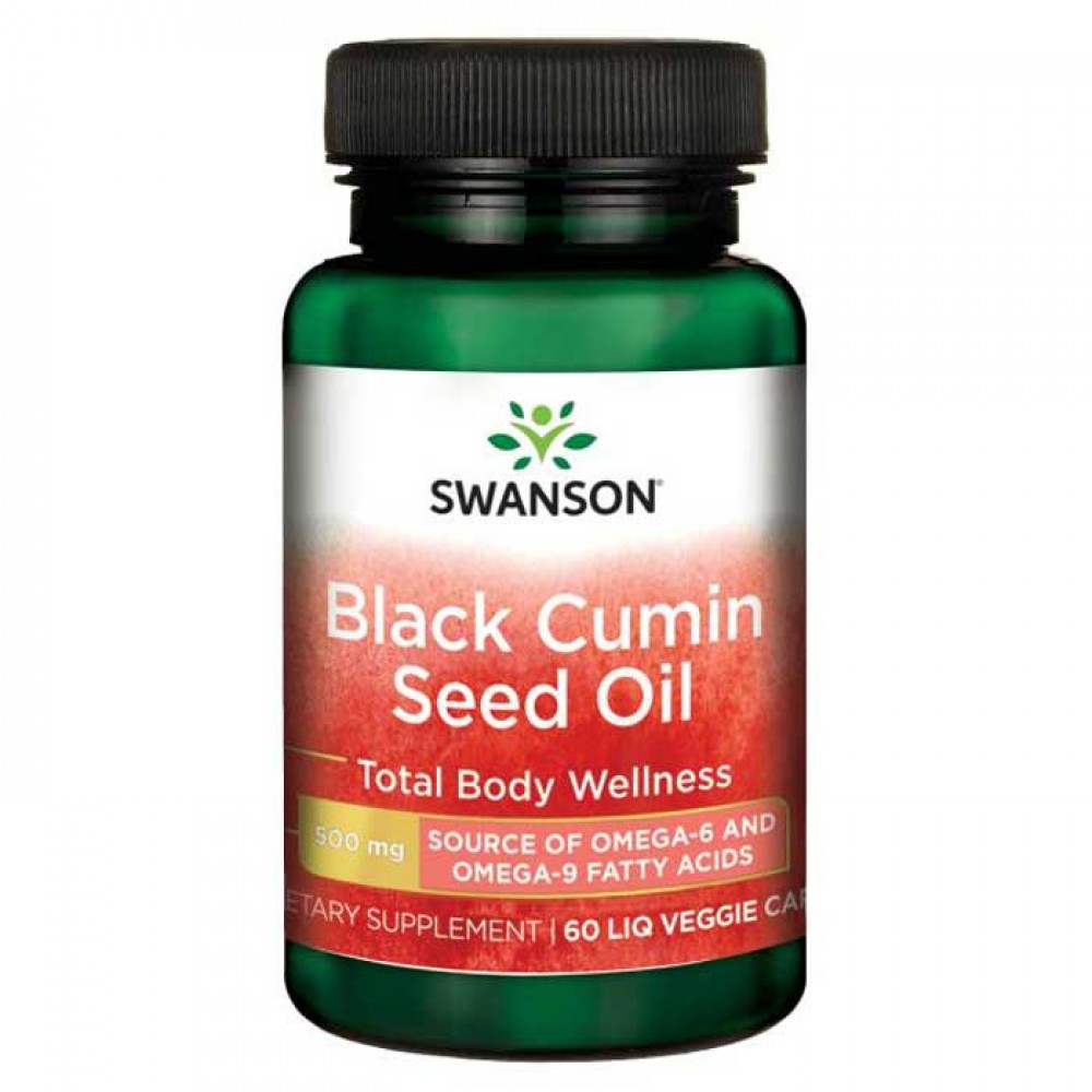 Black Cumin Seed Oil,500mg - 60 liquid vcaps - Swanson / Ωμέγα απο Μαύρο Κύμινο