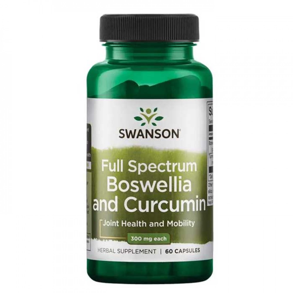 Boswellia Curcumin Full Spectrum 60 κάψουλες - Swanson / Αντιφλεγμονώδες Αρθρώσεις