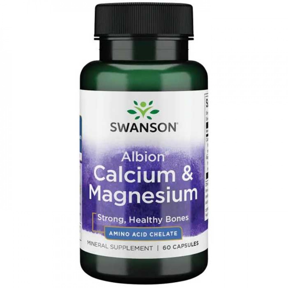 Albion Chelated Calcium & Magnesium Glycinate 60 caps - Swanson