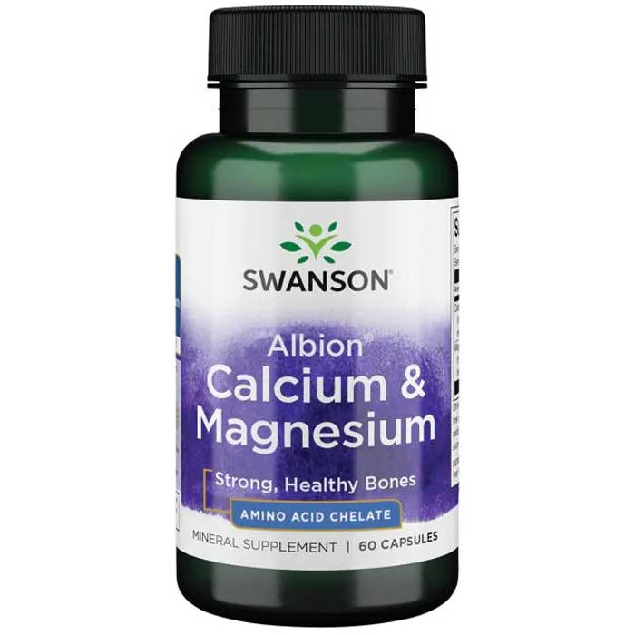 Albion Chelated Calcium & Magnesium Glycinate 60 caps - Swanson 