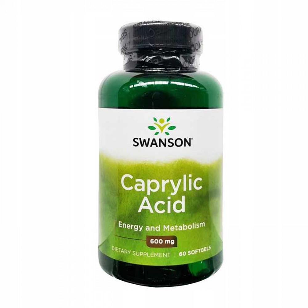 Caprylic Acid,600mg - 60 softgels - Swanson