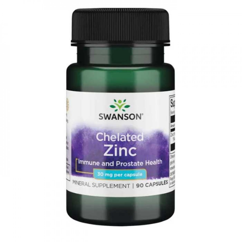 Chelated Zinc Albion 30 mg 90 caps - Swanson