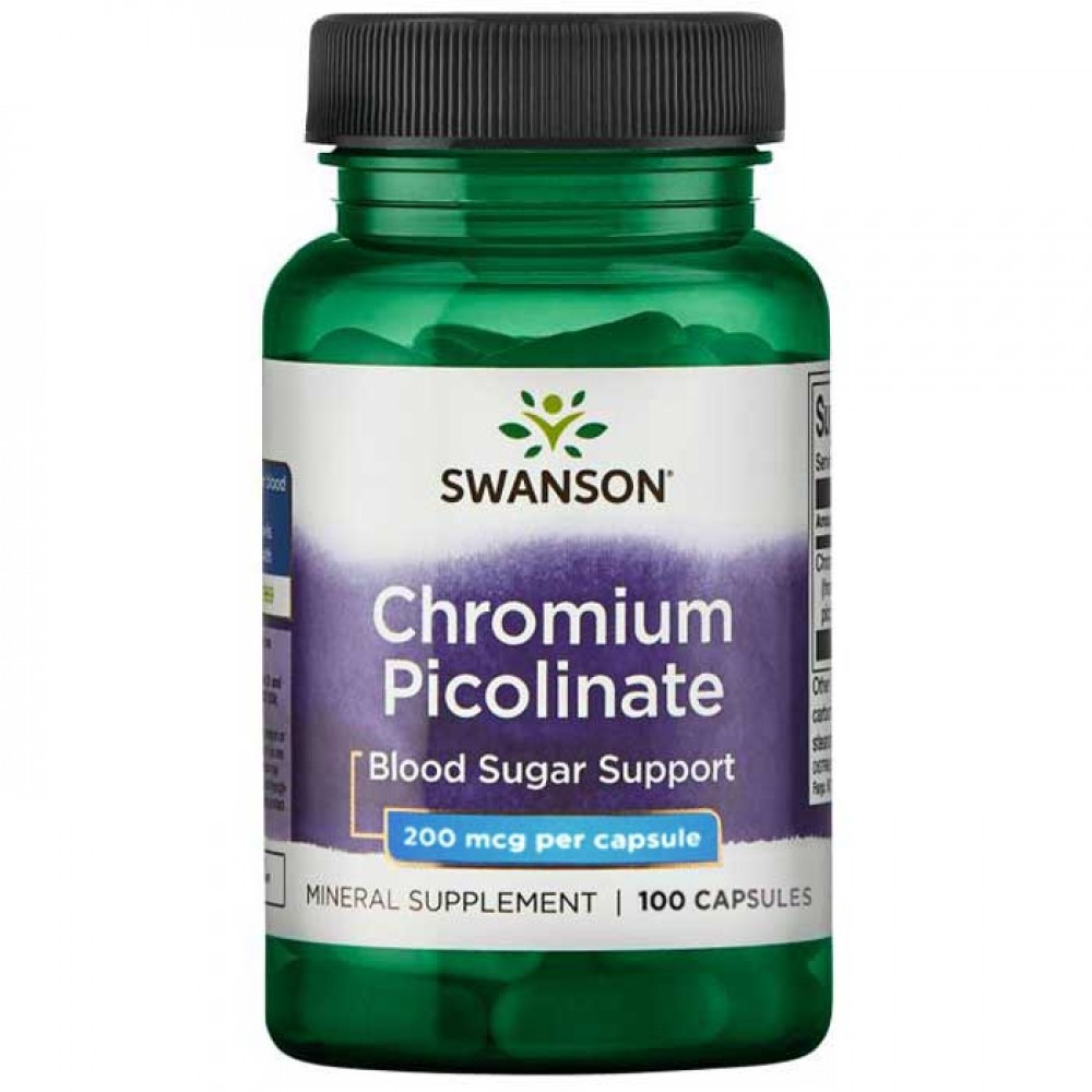 Chromium Picolinate 200mcg 100 caps - Swanson