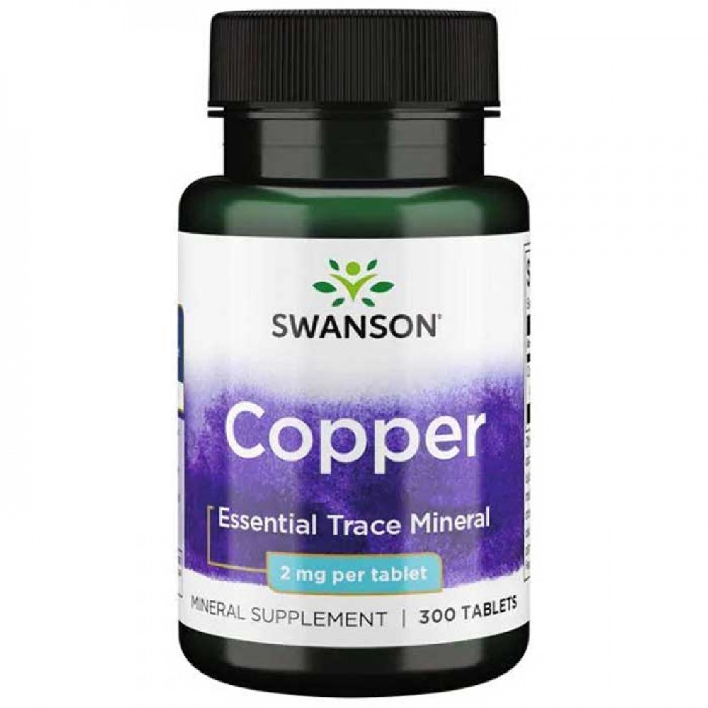 Copper Chelate 2mg 300 tablets - Swanson