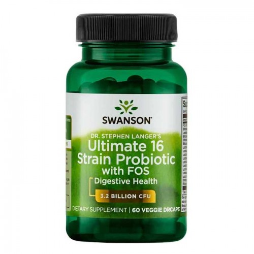 Dr. Stephen Langer's Ultimate 16 Strain Probiotic with FOS 60 vcaps - Swanson Dr. Stephen Langer's Ultimate 16 Strain Probiotic with FOS 60 vcaps - Swanson