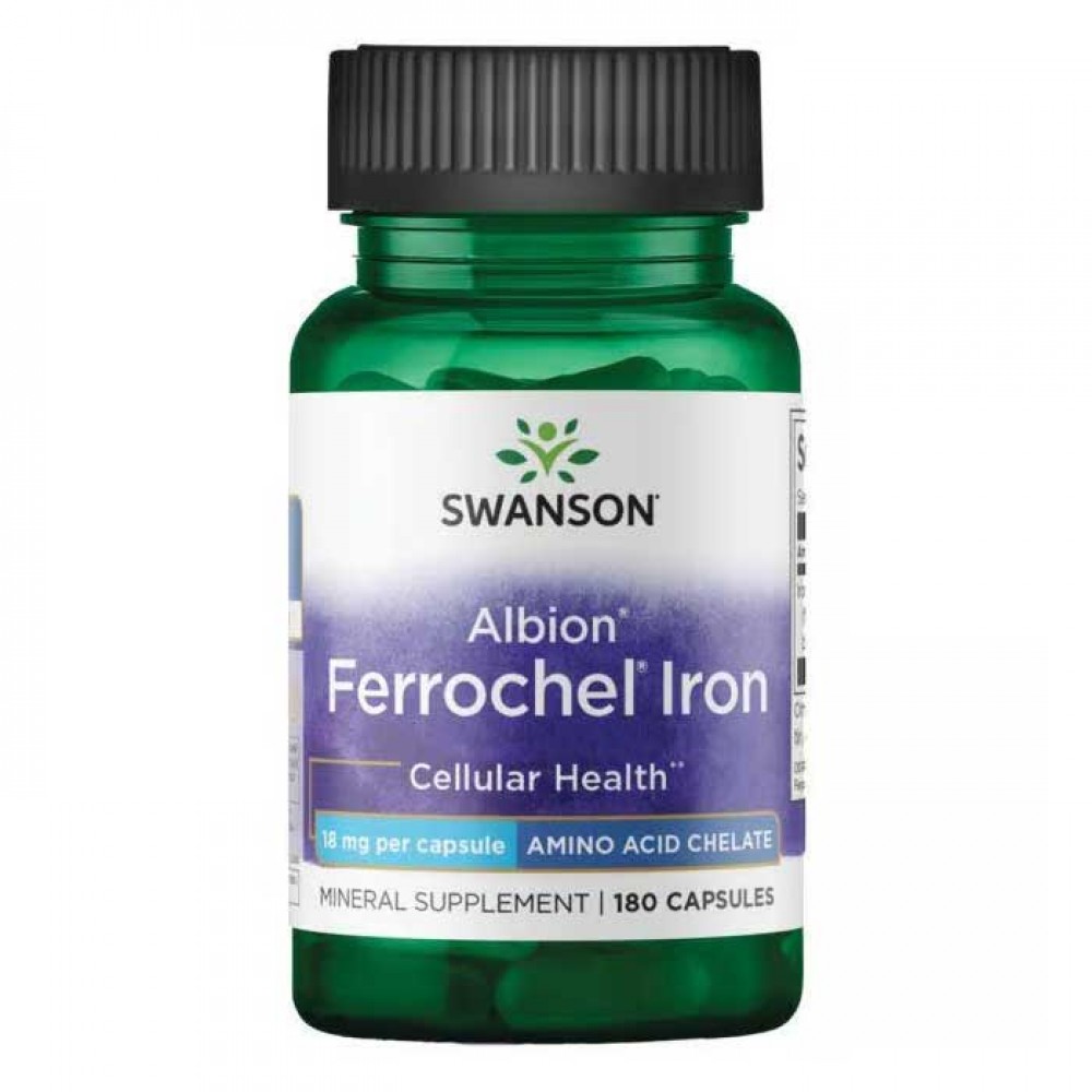 Ferrochel Albion Iron 18mg 180 caps - Swanson