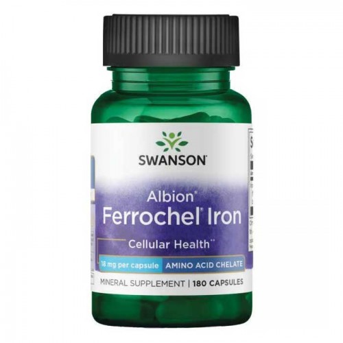 Ferrochel Albion Iron 18mg 180 caps - Swanson Ferrochel Albion Iron 18mg 180 caps - Swanson