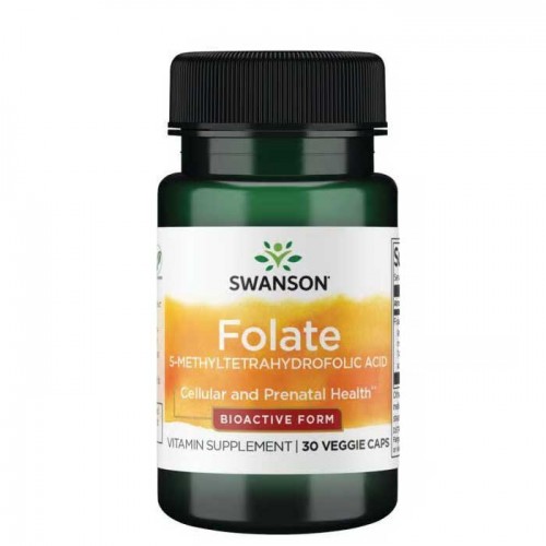 Folate (5-Methyltetrahydrofolic Acid) 30 vcaps - Swanson Folate (5-Methyltetrahydrofolic Acid) 30 vcaps - Swanson