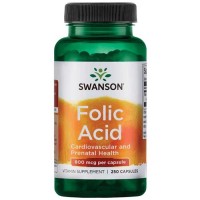 Folic Acid 800mcg 250 caps - Swanson