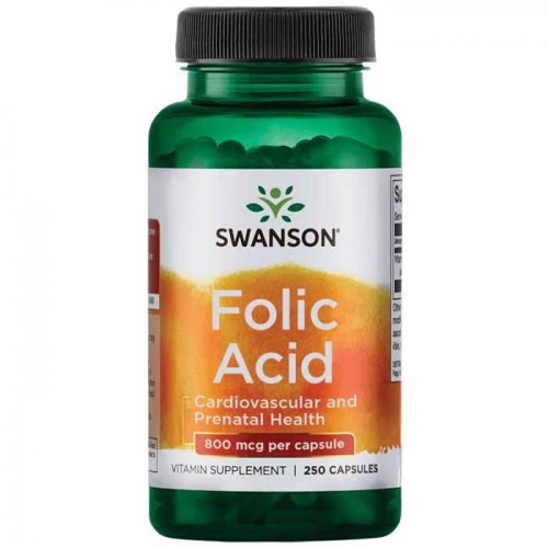 Folic Acid 800mcg 250 caps - Swanson