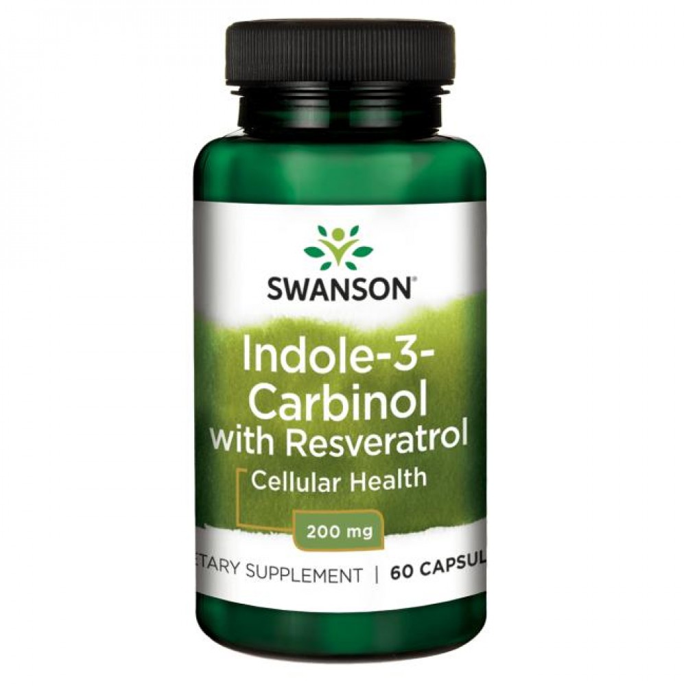 Indole-3-Carbinol with Resveratrol 60 κάψουλες - Swanson / Ειδικά Συμπληρώματα