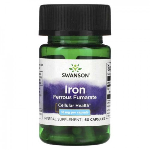 Iron Ferrous Fumarate 60 caps - Swanson  Iron Ferrous Fumarate 60 caps - Swanson