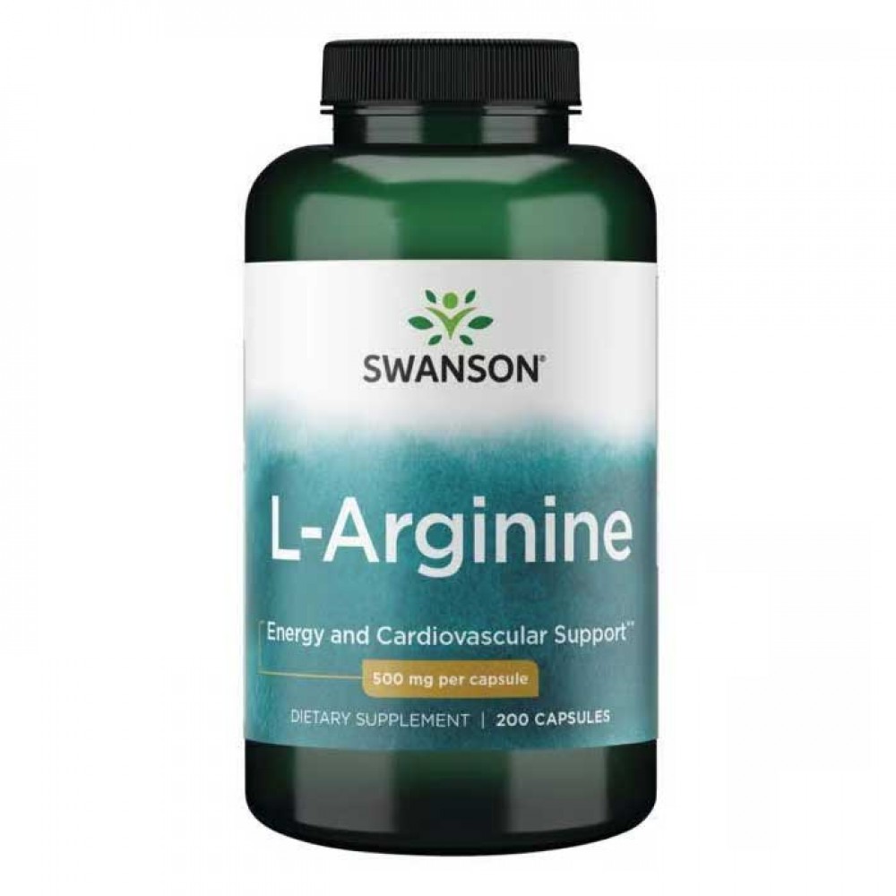 L-Arginine 500mg 200 caps - Swanson