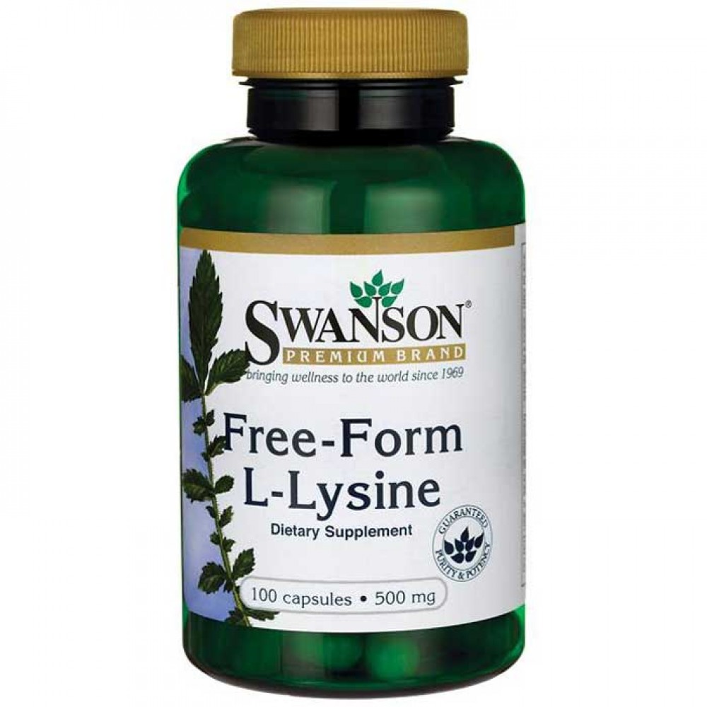 L-Lysine 500mg Free-Form 100 caps - Swanson