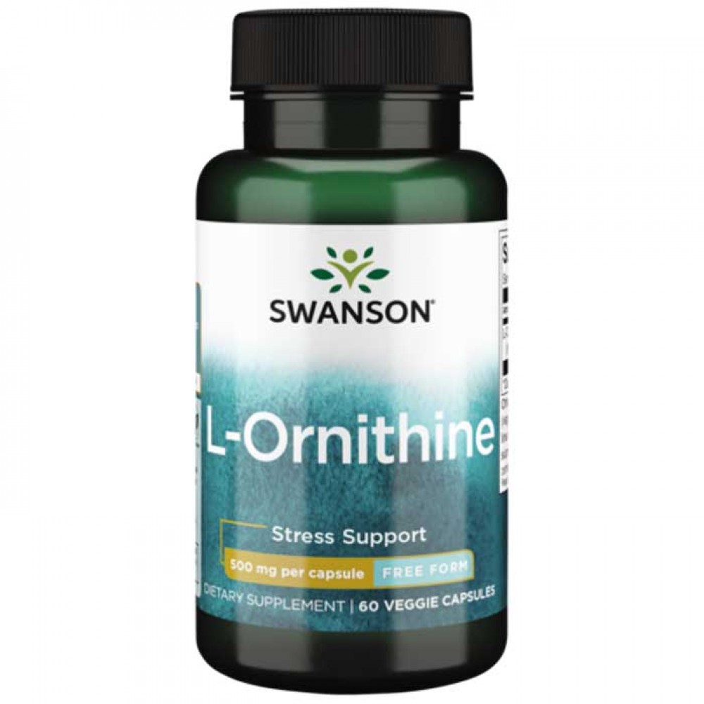 L-Ornithine Amino Acid 500mg 60 vcaps - Swanson / Ορνιθίνη - Αμινοξέα Χάπια