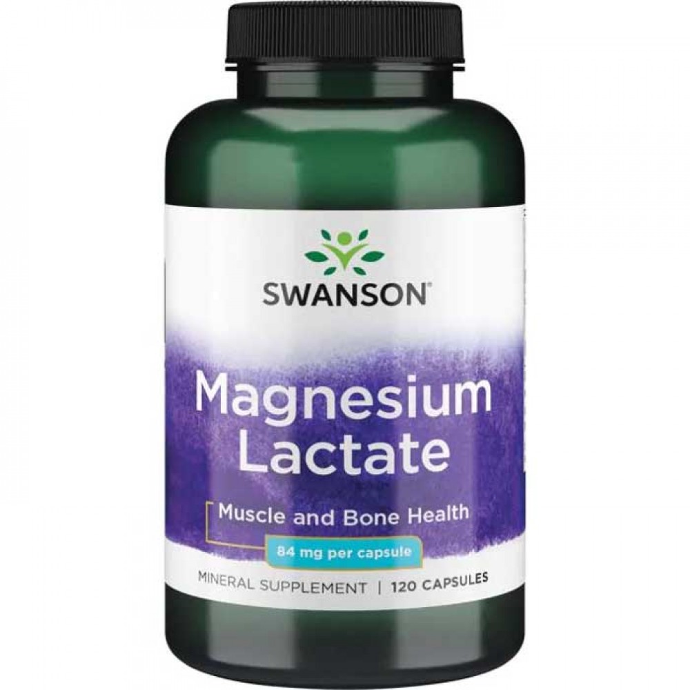 Magnesium Lactate 84mg 120 caps - Swanson