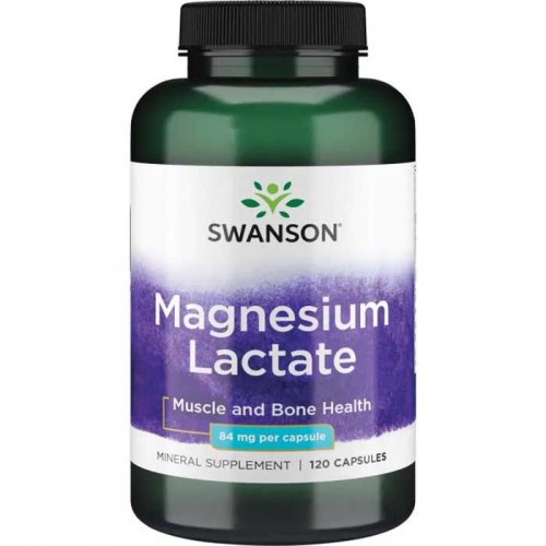 Magnesium Lactate 84mg 120 caps - Swanson Magnesium Lactate 84mg 120 caps - Swanson