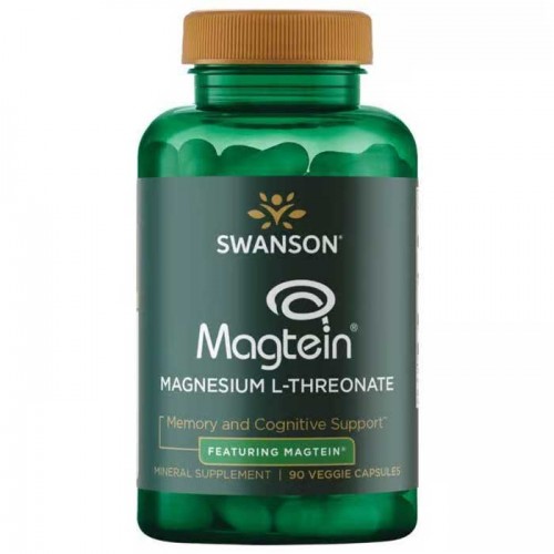 Magtein Magnesium L-Threonate 90 vcaps - Swanson Magtein Magnesium L-Threonate 90 vcaps - Swanson
