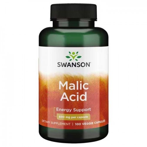 Malic Acid 600mg 100 vcaps - Swanson Malic Acid 600mg 100 vcaps - Swanson