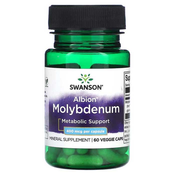 Albion Chelated Molybdenum 400mcg 60 caps - Swanson