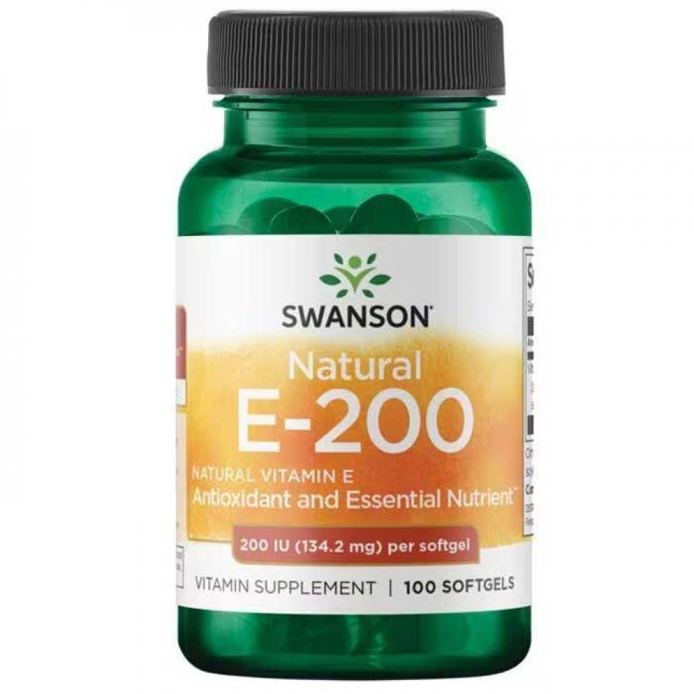 Natural Vitamin E 200iu 100 softgels - Swanson