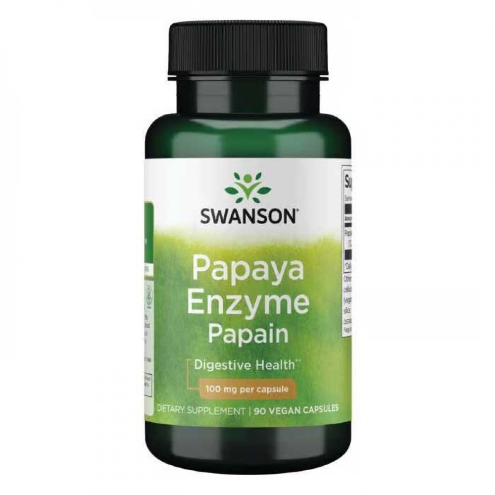 Papaya Enzyme Papain 100mg 90 vcaps - Swanson