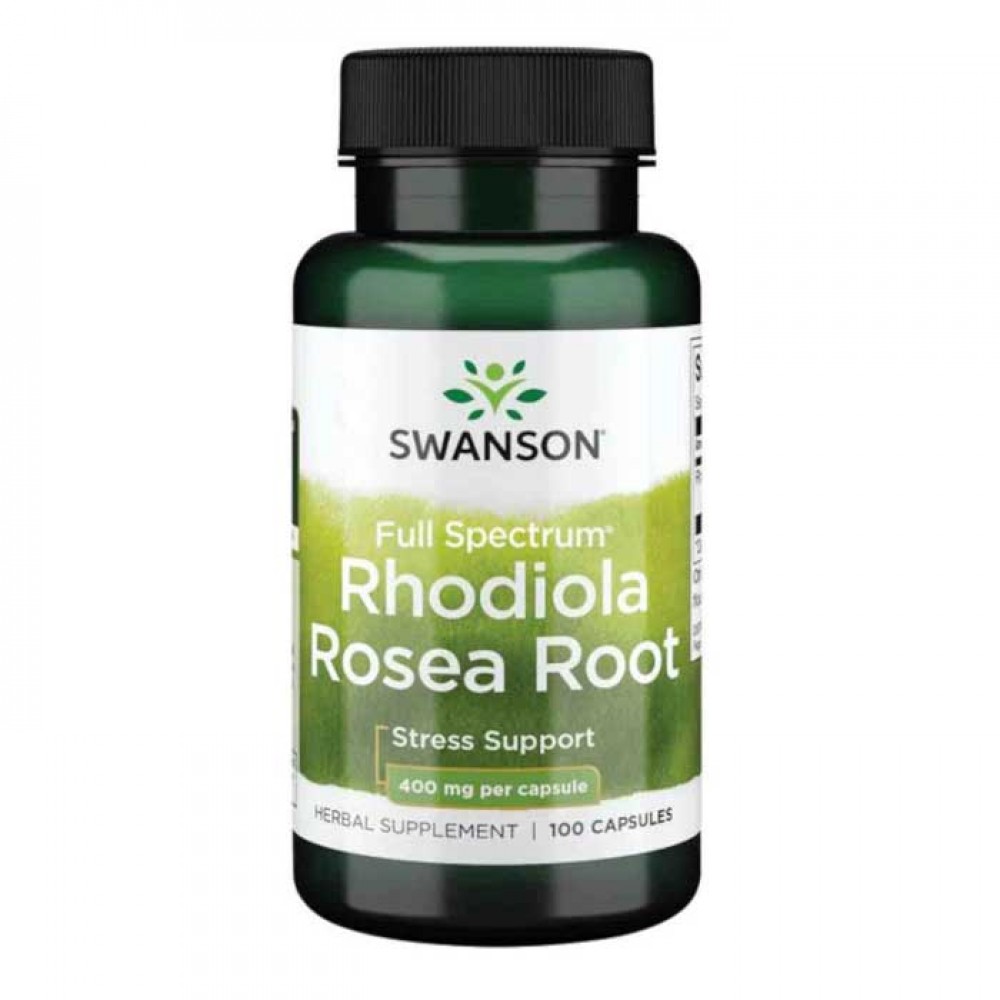 Rhodiola 400mg Rosea Root 100 κάψουλες - Swanson / Ροδιόλα Ενέργεια Ανοσοποιητικό