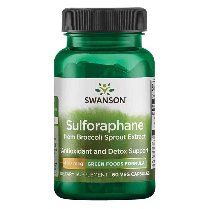Sulforaphane from Broccoli Sprout Extract 60 caps - Swanson / Αντοχή στην κόπωση