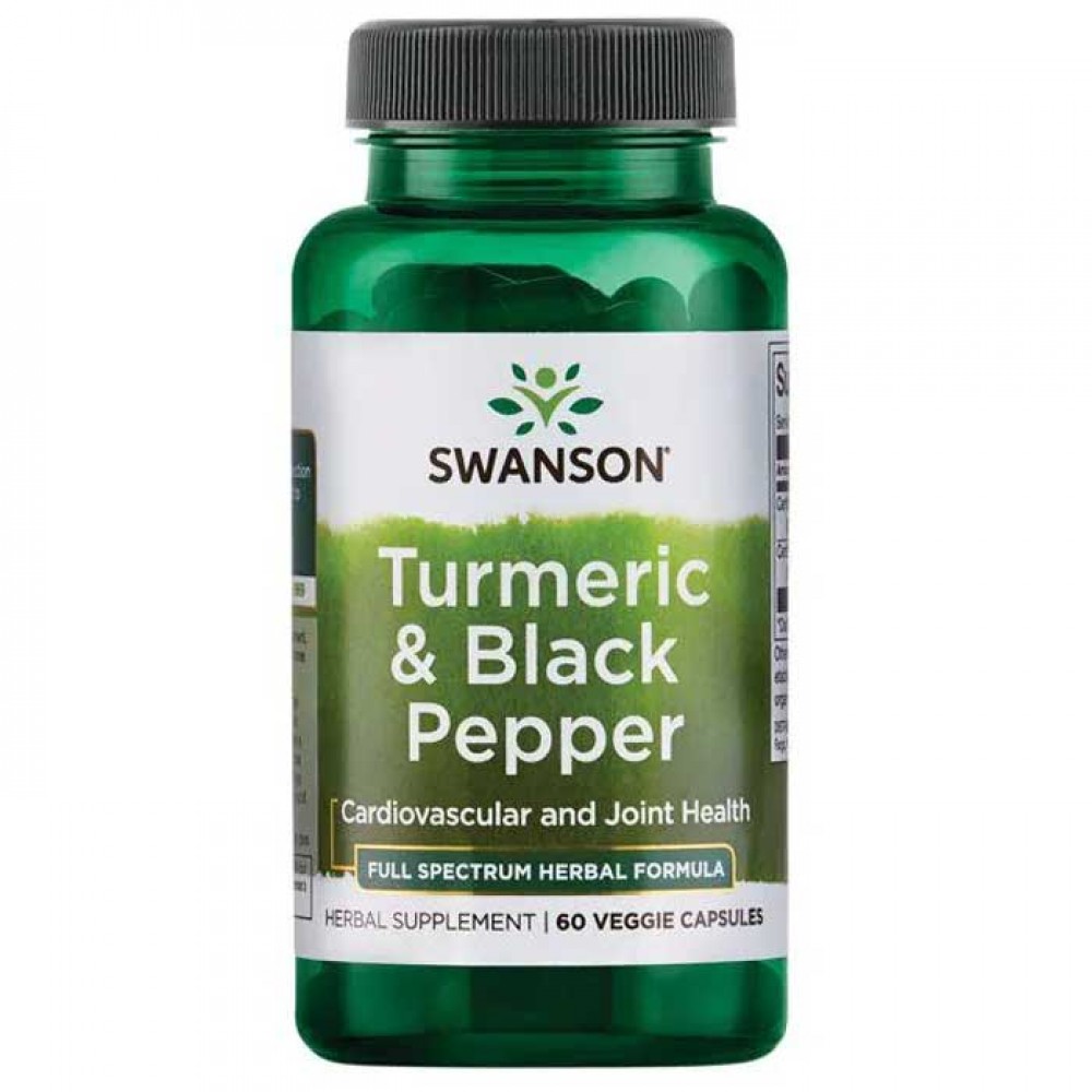 Turmeric and Black Pepper 60 vcaps - Swanson