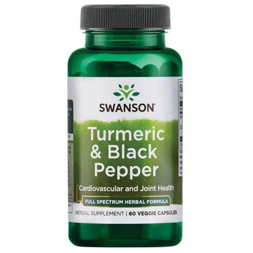 Turmeric and Black Pepper 60 vcaps - Swanson Turmeric and Black Pepper 60 vcaps - Swanson
