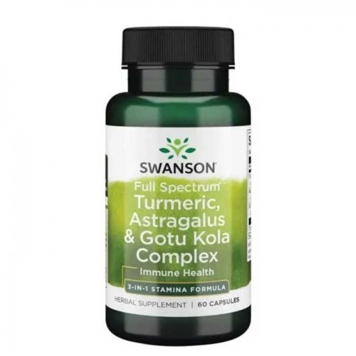 Turmeric, Astragalus & Gotu Kola Complex 60 caps Full Spectrum - Swanson Turmeric, Astragalus & Gotu Kola Complex 60 caps Full Spectrum - Swanson