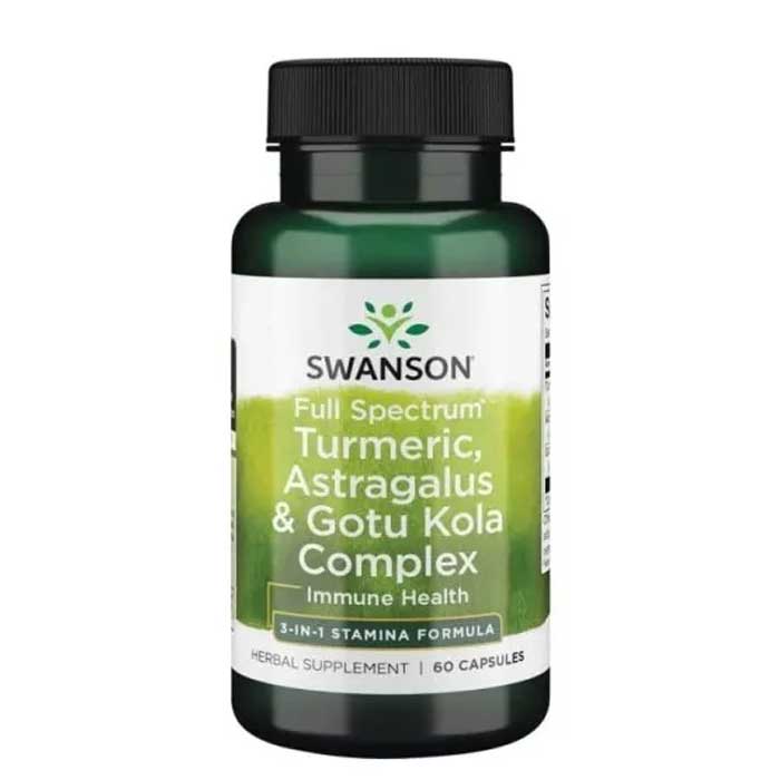 Turmeric,Astragalus & Gotu Kola Complex 60 caps Full Spectrum - Swanson