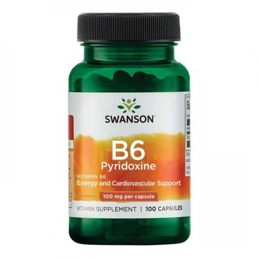 Vitamin B6 Pyridoxine 100mg 100 caps - Swanson