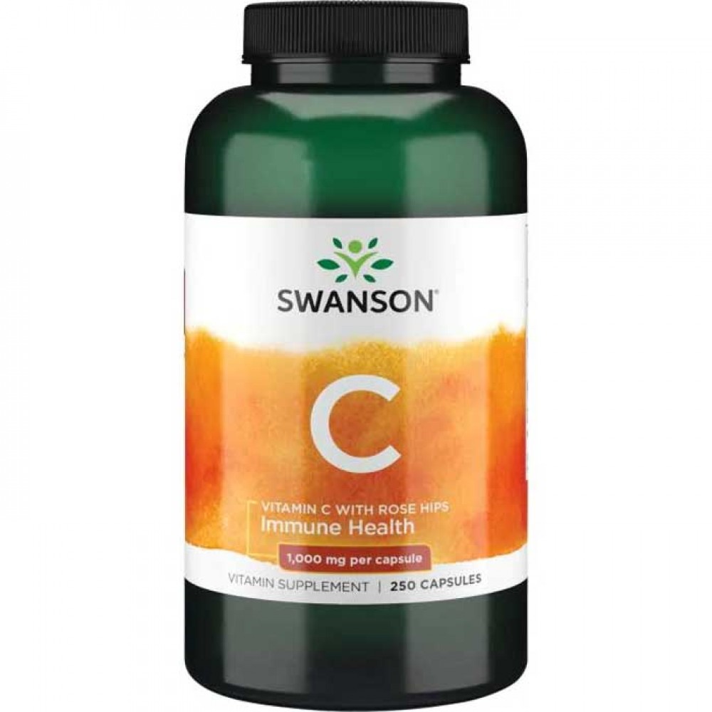 Vitamin C with Rose Hips 1000mg 250 caps - Swanson Premium
