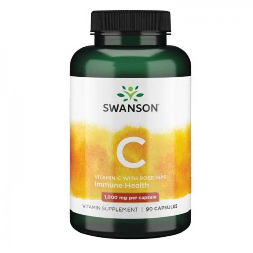 Vitamin C with Rose Hips 1000mg 90 caps - Swanson Premium Vitamin C with Rose Hips 1000mg 90 caps - Swanson Premium