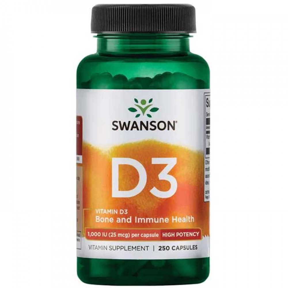 Vitamin D3 1000iu 250 caps - Swanson