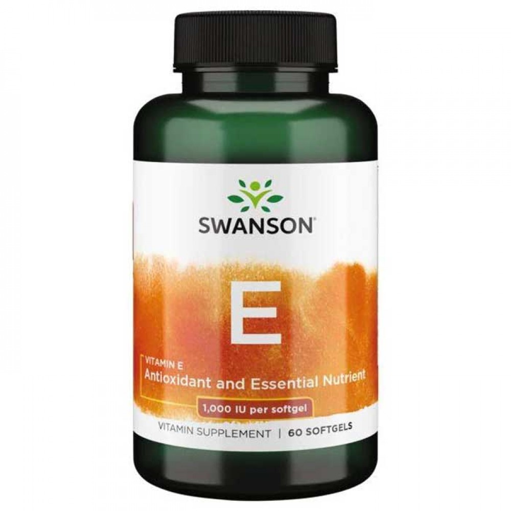 Vitamin E 1000 IU 60 softgels - Swanson Premium / Βιταμίνη Ε