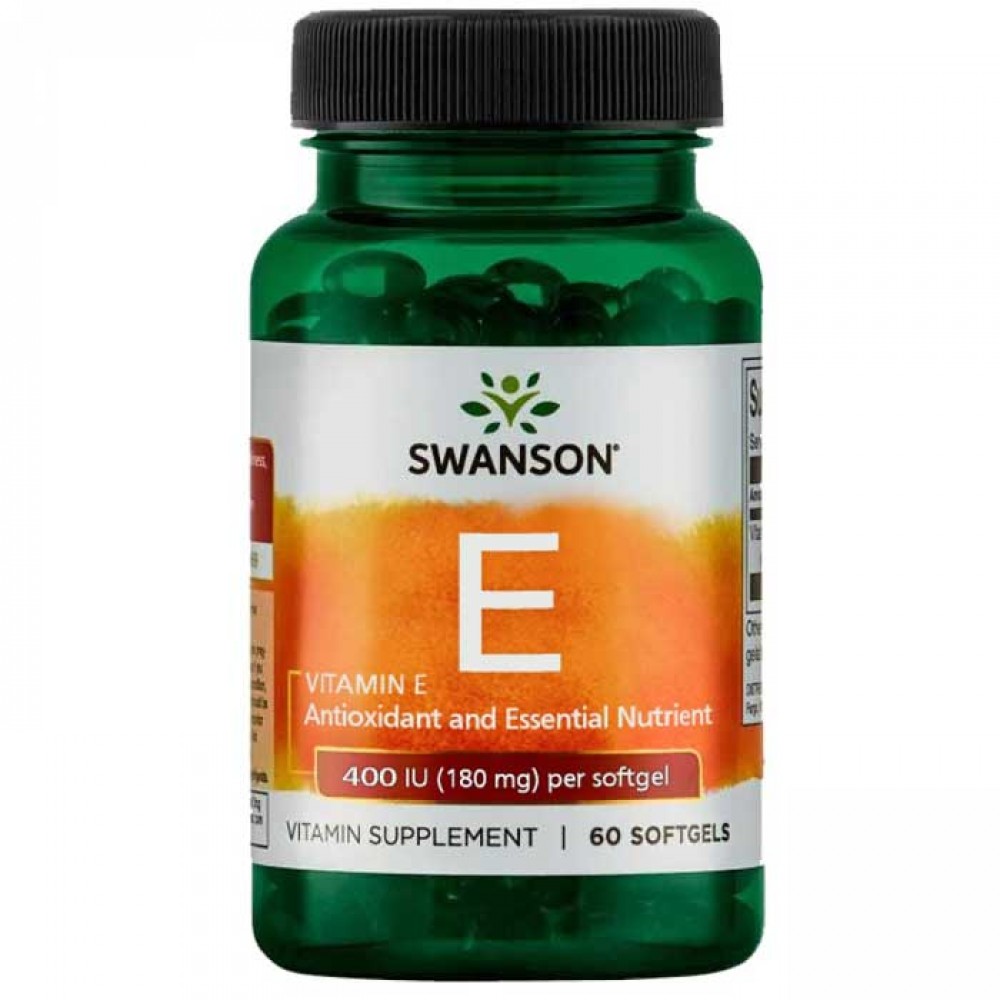Vitamin E 400IU 60 μαλακές κάψουλες - Swanson / Βιταμίνες