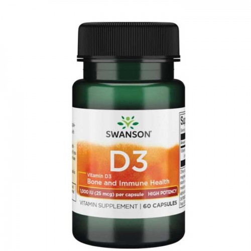 Vitamin D3 1000iu  60 caps - Swanson 