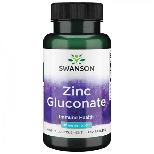 Zinc Gluconate 30mg 250 tabs - Swanson  Zinc Gluconate 30mg 250 tabs - Swanson