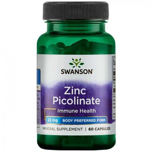 Zinc Picolinate 22 mg 60 caps - Swanson Zinc Picolinate 22 mg 60 caps - Swanson