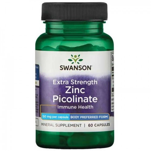 Zinc Picolinate 50 mg 60 caps Extra Strength - Swanson