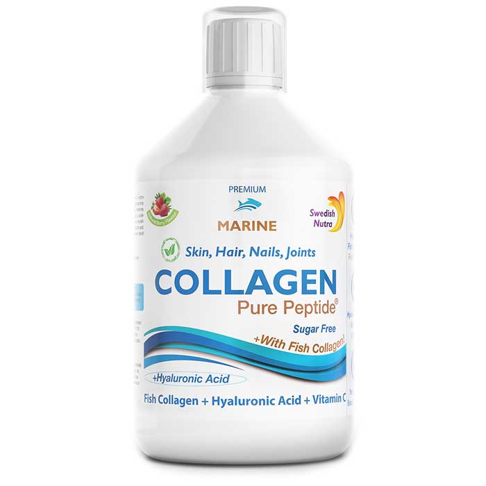 Collagen Marine Pure Peptide 500ml Sugar Free Berry - Swedish Nutra