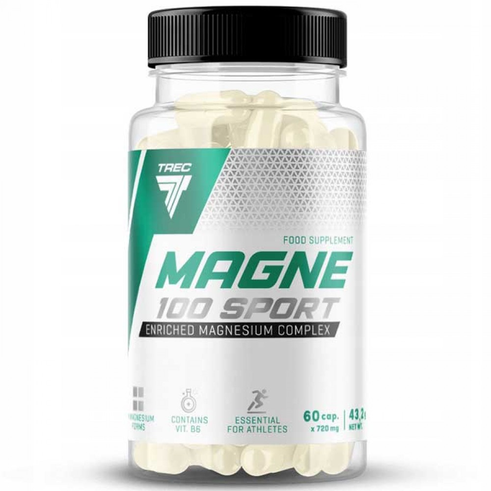 MAGNE-100 Sport - 60 caps - Trec Nutrition / Μέταλλα - Μαγνήσιο