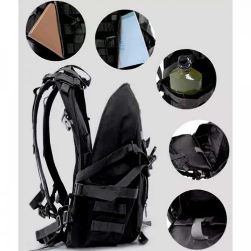 Military Backpack 25 liters black - Trizand 20534